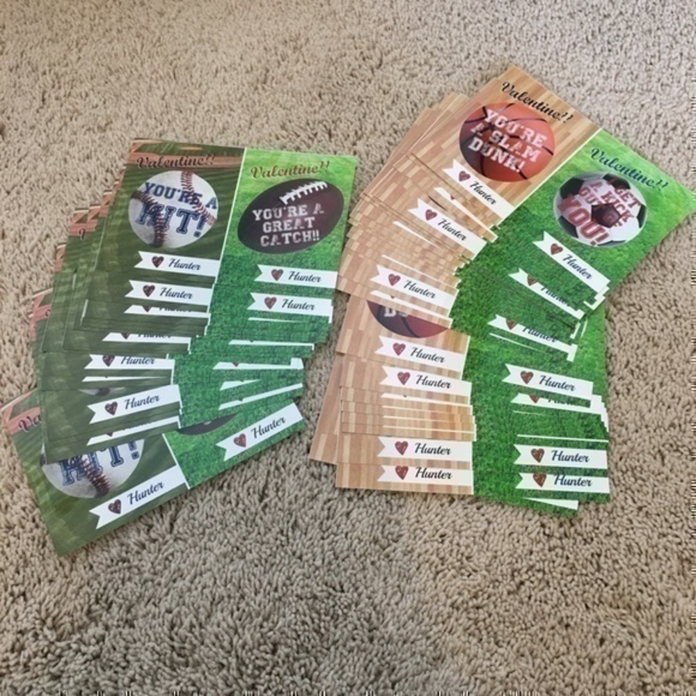 Personalized Hunter Sports Valentines